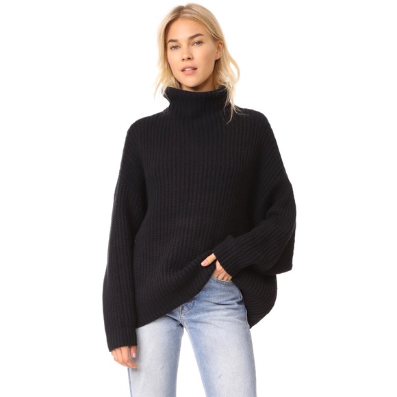 Free People Sweaters - Free People Swim Too Deep Pullover Black